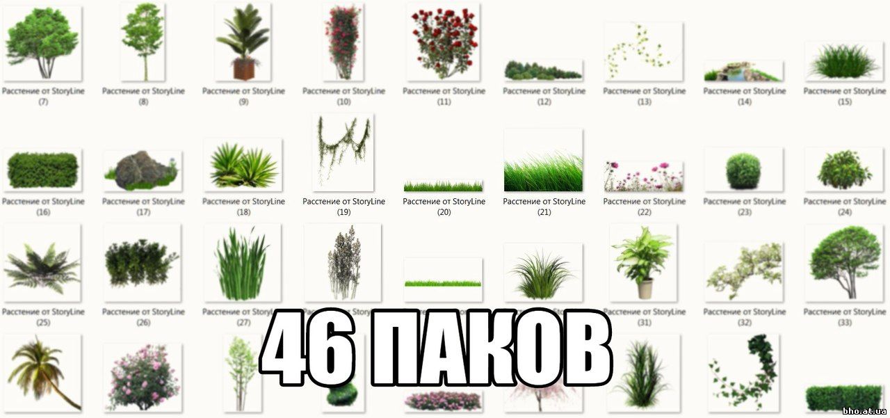 Иконки Пак растений для фототшопа